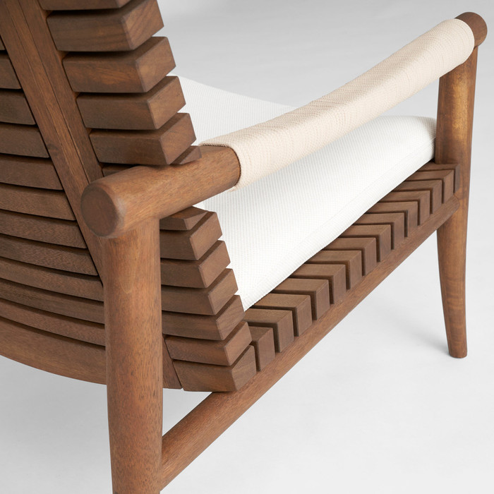 Acqua Chair in Off-White Geometric Weave