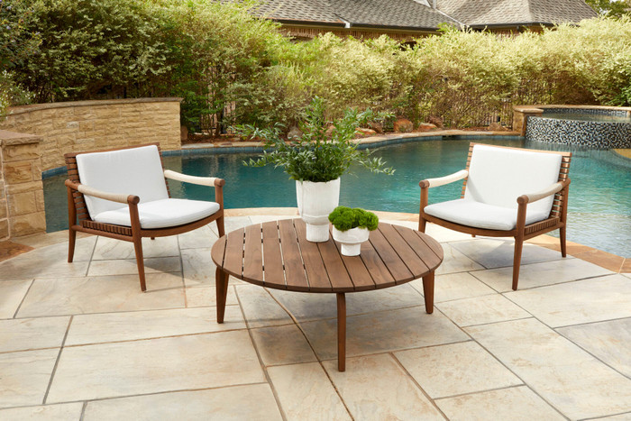 Acqua Chair in Off-White Geometric Weave