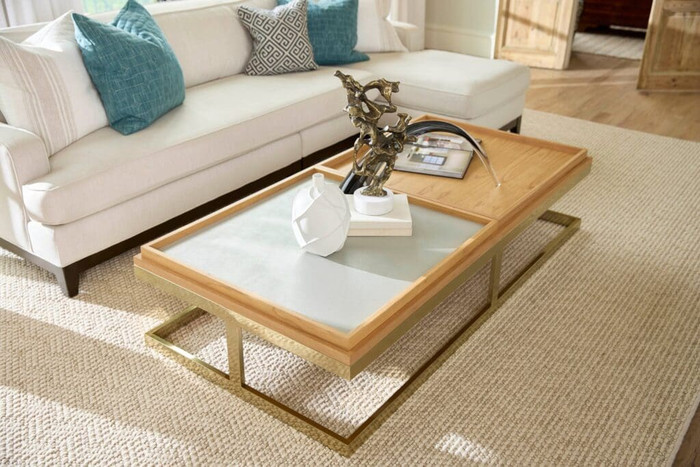 Cosmopolita Cocktail Table in Brown by Cyan Design