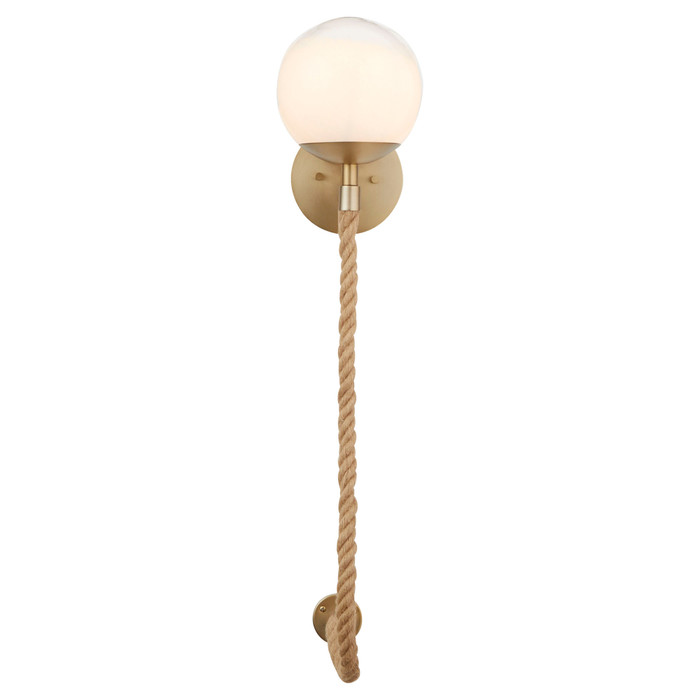 Rockport Wall Sconce in Aged Brass & Brown by Cyan Design