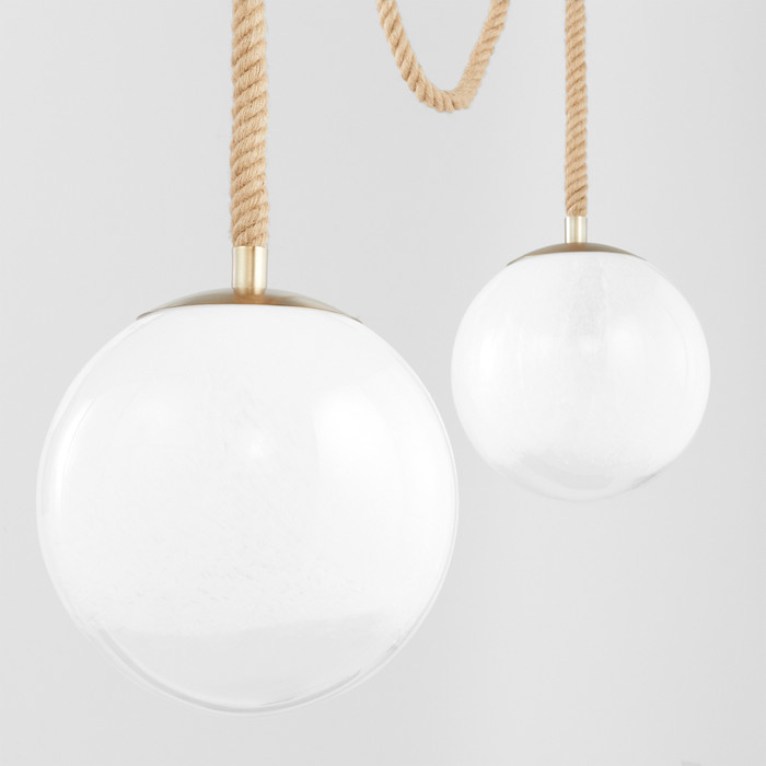 Rockport 3-Light Pendant in Aged Brass & Brown by Cyan Design