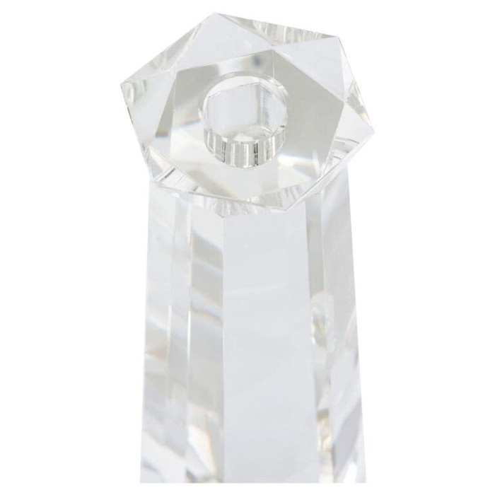 Tall Faceted Candleholder Designed by Thom Filicia in Clear by Cyan Design
