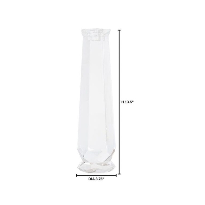 Tall Faceted Candleholder Designed by Thom Filicia in Clear by Cyan Design