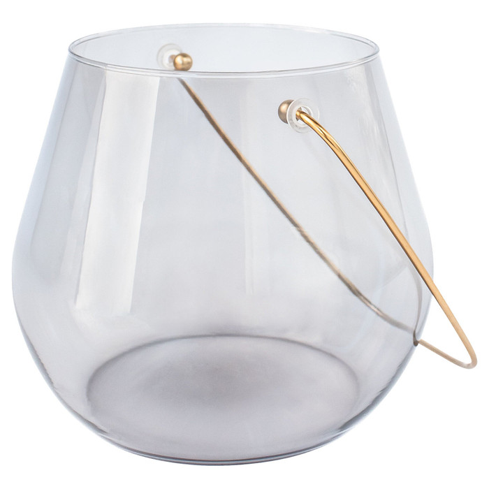 Short Water Drop Hurricane Designed by Thom Filicia in Smoked by Cyan Design