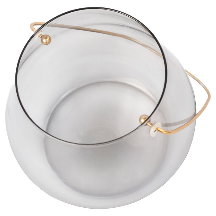 Short Water Drop Hurricane Designed by Thom Filicia in Smoked by Cyan Design