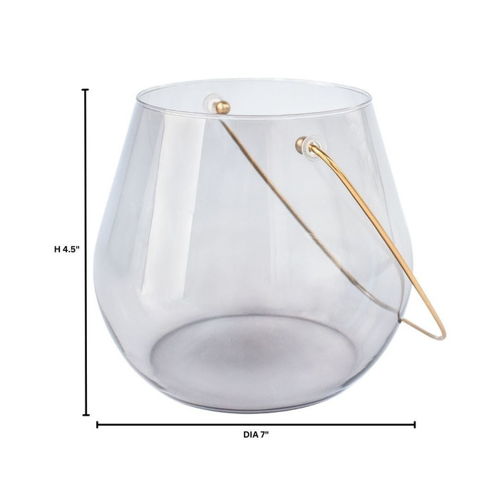 Short Water Drop Hurricane Designed by Thom Filicia in Smoked by Cyan Design