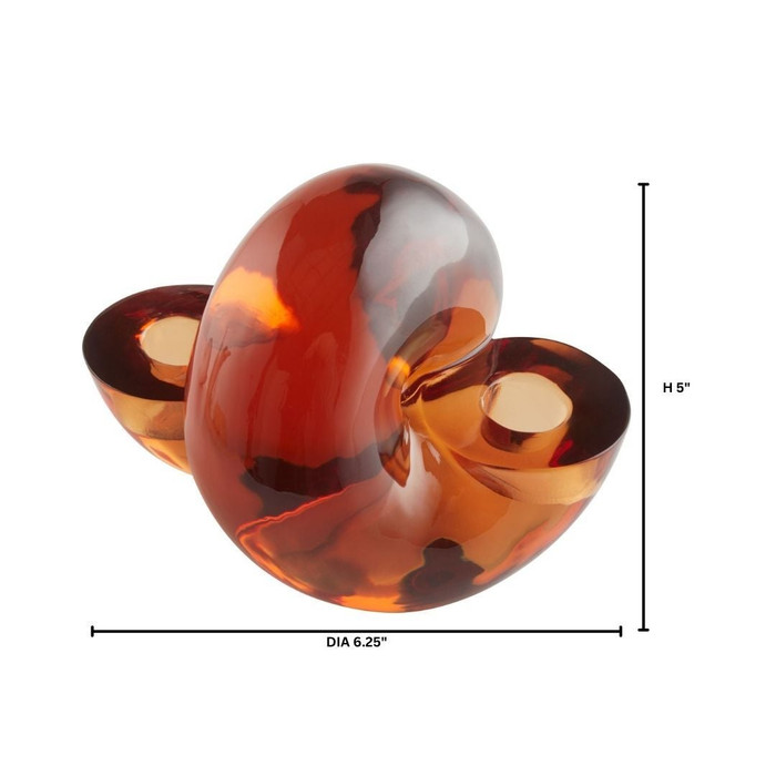 Candle Knot Candleholder Designed by Thom Filicia in Bronze Color by Cyan Design