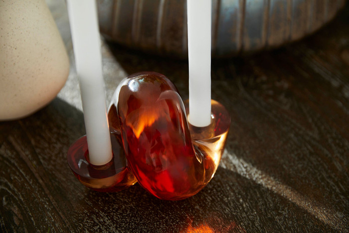 Candle Knot Candleholder Designed by Thom Filicia in Bronze Color by Cyan Design