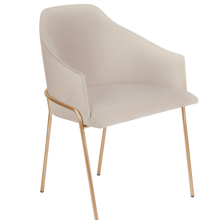 Menfis Dining Chair in Light Tan Velour by Cyan Design