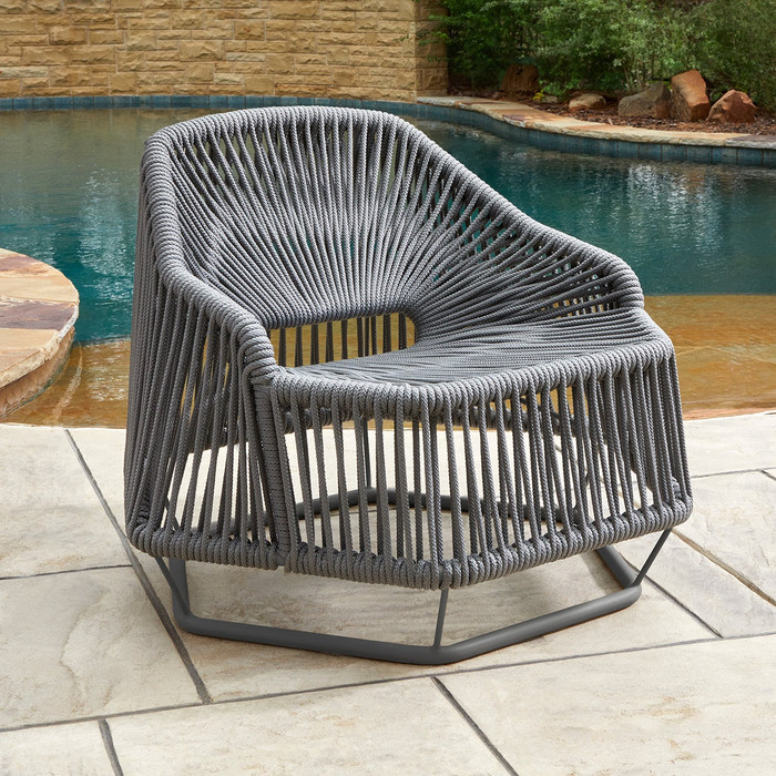 Hexagon Chair in Grey by Cyan Design
