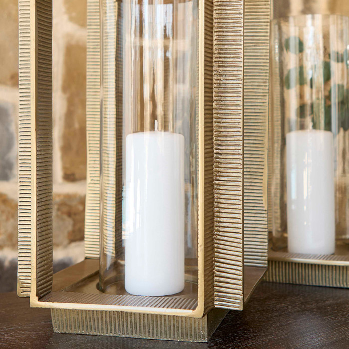 Large Graycliff Lantern Designed by J Kent Martin in Aged Brass by Cyan Design