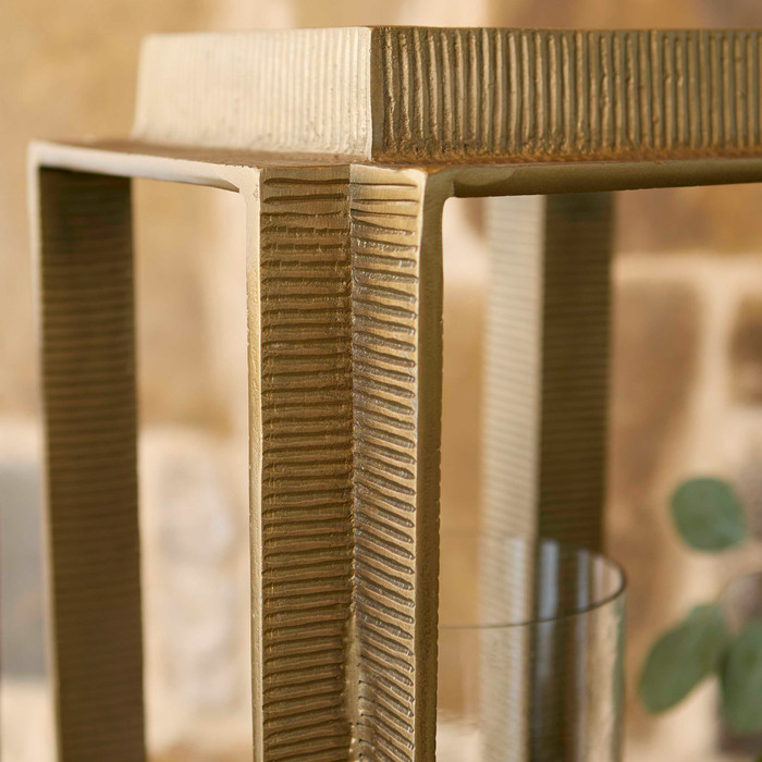 Large Graycliff Lantern Designed by J Kent Martin in Aged Brass by Cyan Design