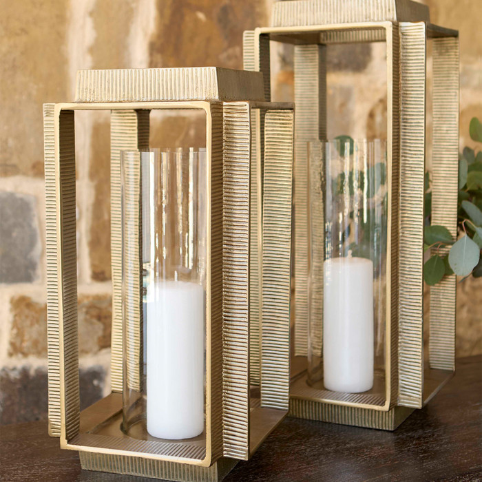 Small Graycliff Lantern Designed by J Kent Martin in Aged Brass by Cyan Design