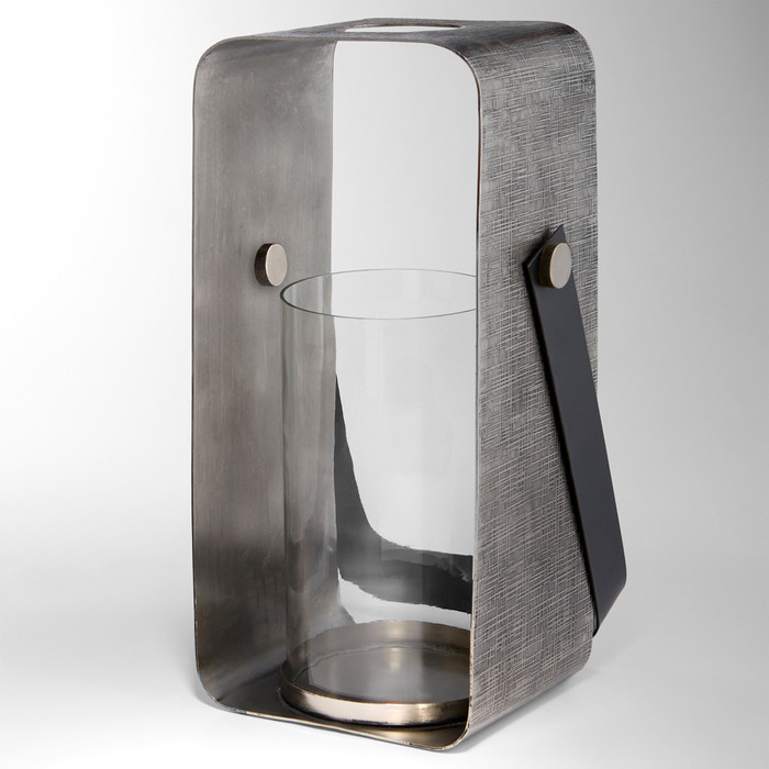 Large Samara Lantern Designed by J Kent Martin in Antique Nickel by Cyan Design