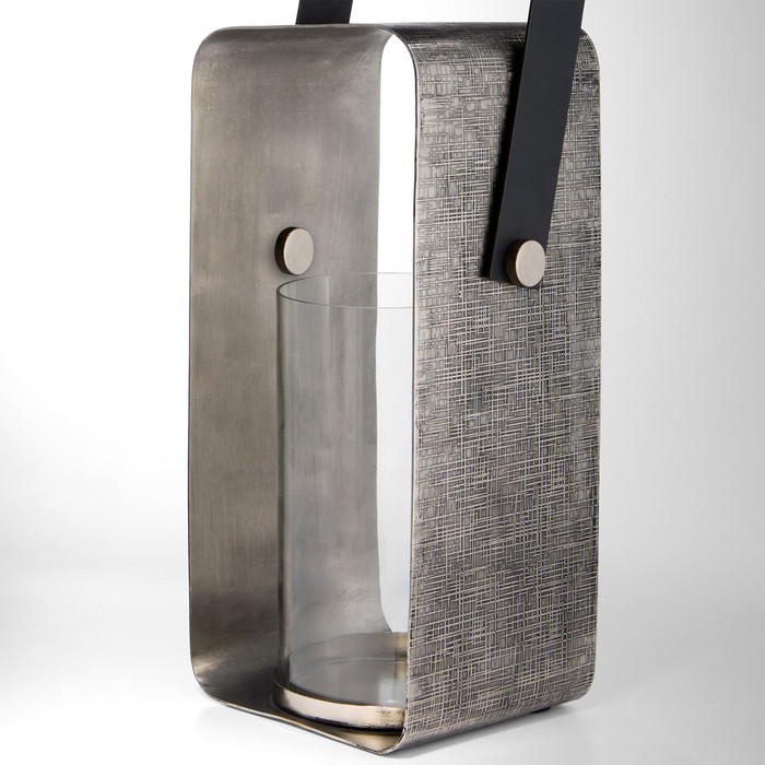 Large Samara Lantern Designed by J Kent Martin in Antique Nickel by Cyan Design