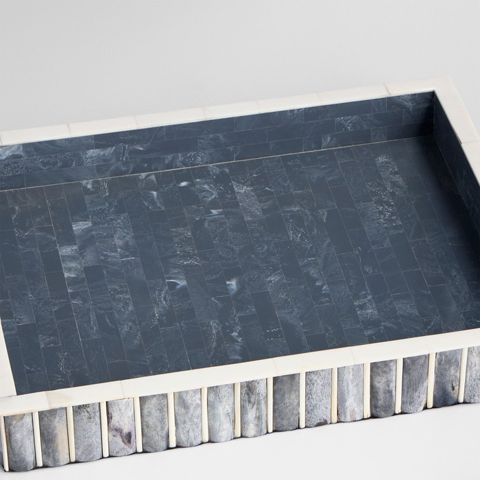 Small Lapis Tray in Blue & White by Cyan Design