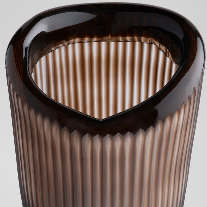 Large Cacao Vase in Brown by Cyan Design