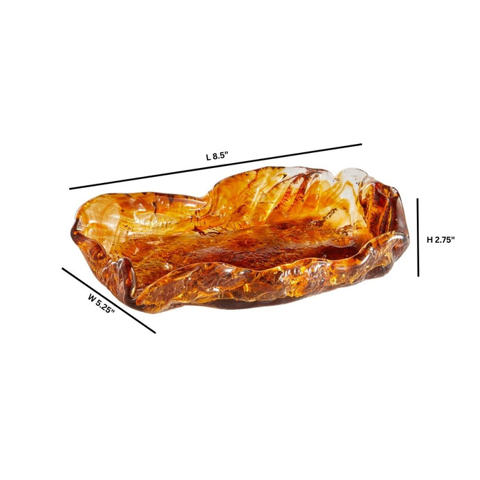 Small Molten Tray in Amber by Cyan Design