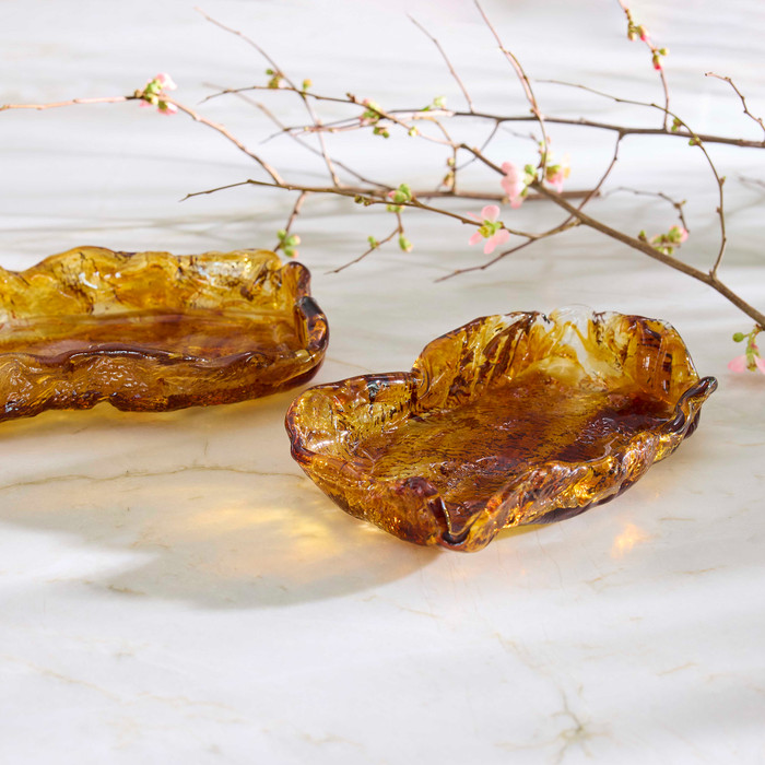 Small Molten Tray in Amber by Cyan Design