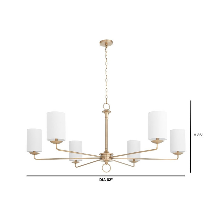 Large Ginevra Chandelier in Aged Brass by Cyan Design