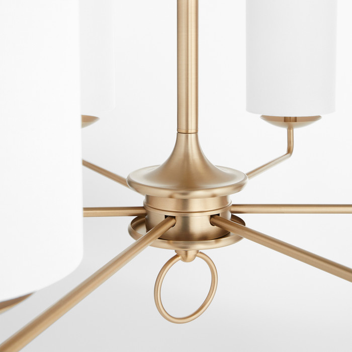 Small Ginevra Chandelier in Aged Brass by Cyan Design