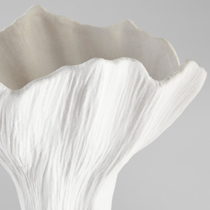 Small Tulip Vase in White by Cyan Design