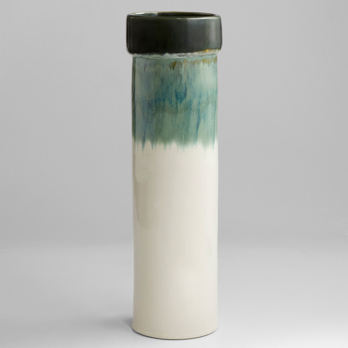 Large Folded Vase Designed by Seth Vaughn in Cascade Sage by Cyan Design