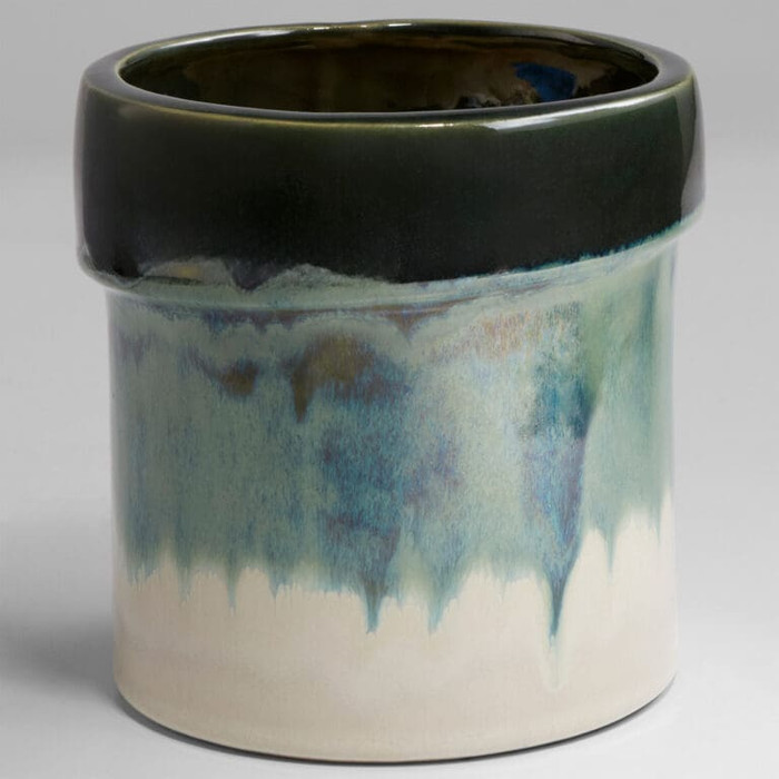 Medium Folded Cachepot Designed by Seth Vaughn in Cascade Sage by Cyan Design