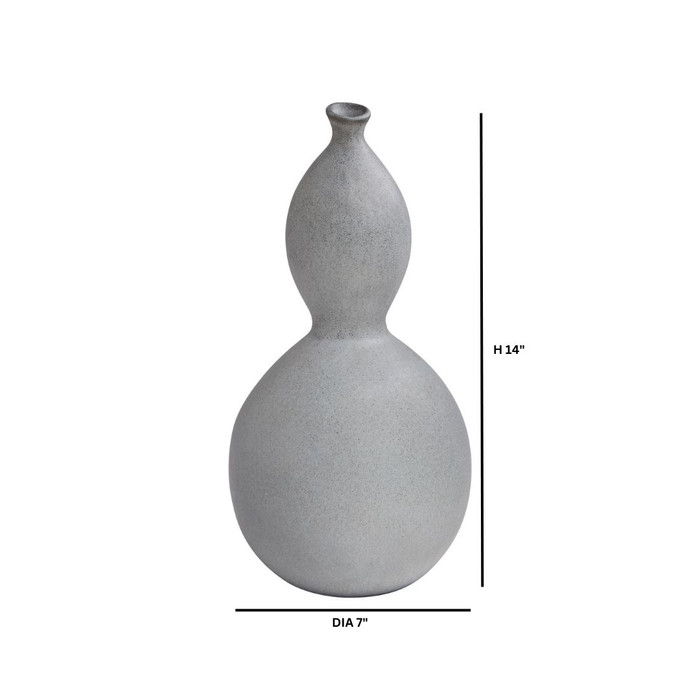 Medium Calabaza Vase Designed by Seth Vaughn in Grey by Cyan Design