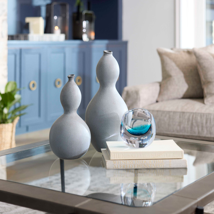 Medium Calabaza Vase Designed by Seth Vaughn in Grey by Cyan Design