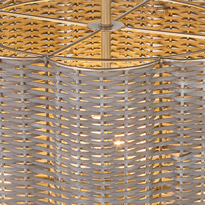 Nickel Boracay Pendant in Brushed Grey by Cyan Design