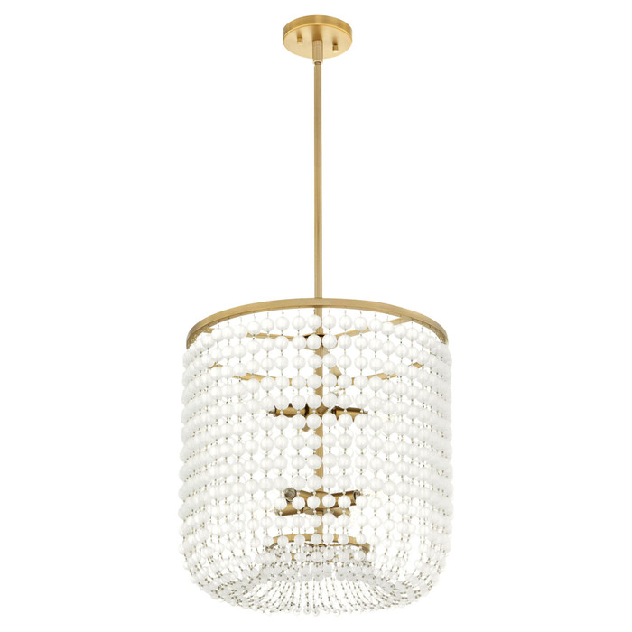 Ophelia Basket Pendant in Aged Brass by Cyan Design