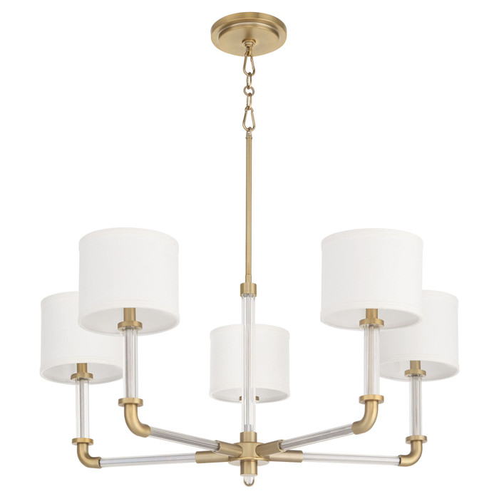 Hightower 5 Light Chandelier in Aged Brass by Cyan Design