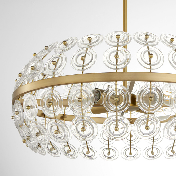 Selena 4 Light Pendant in Aged Brass by Cyan Design