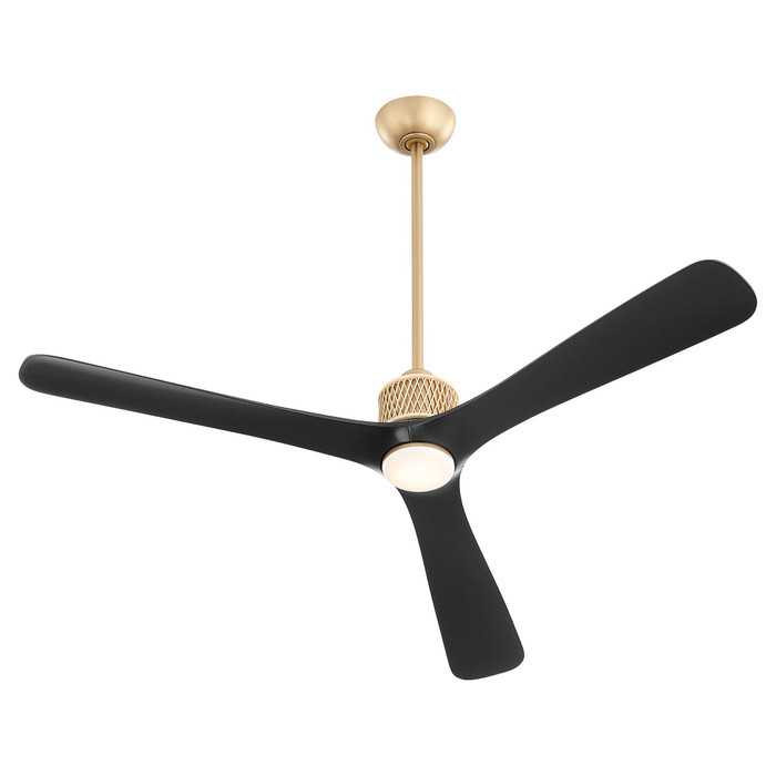 Shamal 60″ Ceiling Fan in Aged Brass & Matte Black by Cyan Design