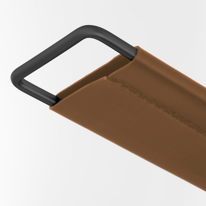 Zephyr 60″ Ceiling Fan in Matte Black with Saddle Leather by Cyan Design