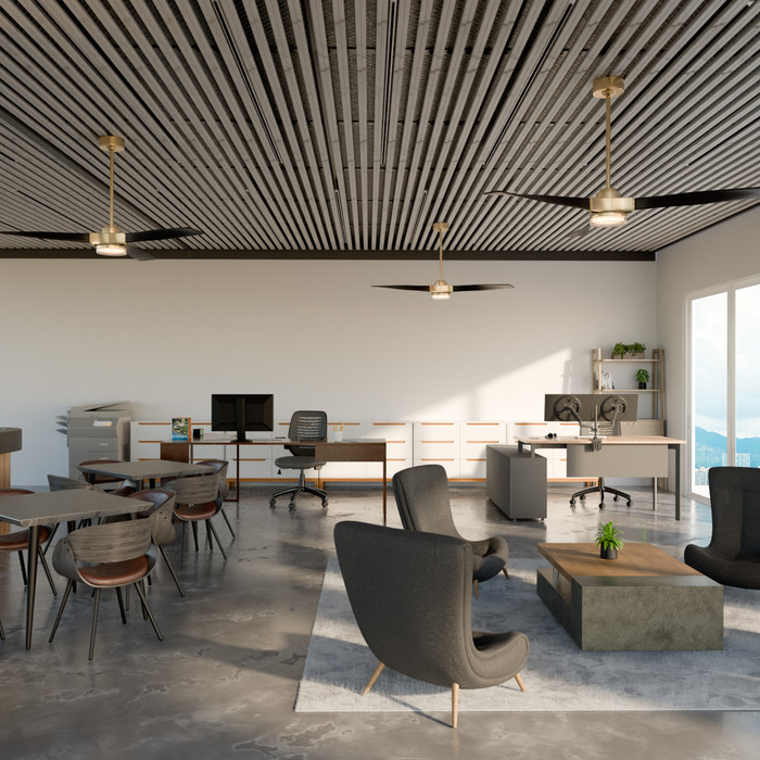 Alisio 58″ Ceiling Fan in Aged Brass & Dark Walnut by Cyan Design