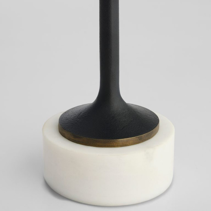 Large Barcelo Candleholder in Antique Bronze, White & Brass by Cyan Design