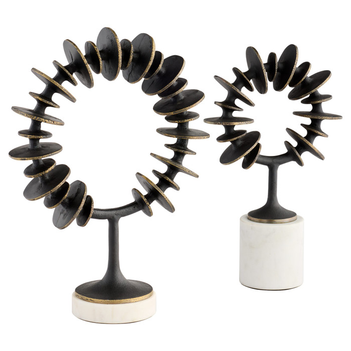 Large Barcelo Sculpture in Antique Bronze, White & Brass by Cyan Design