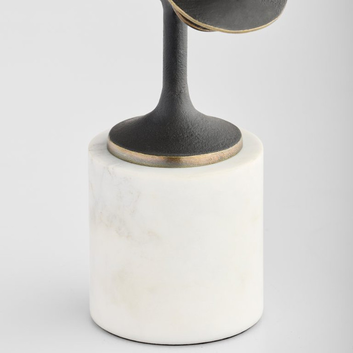 Small Barcelo Sculpture in Antique Bronze, White & Brass by Cyan Design