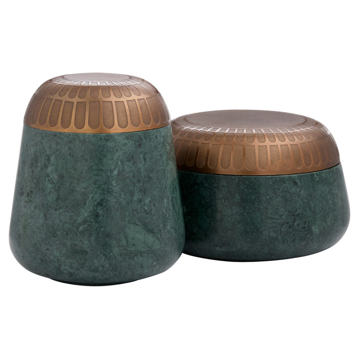 Large Sofia Box in Green Forest & Antique Brass by Cyan Design