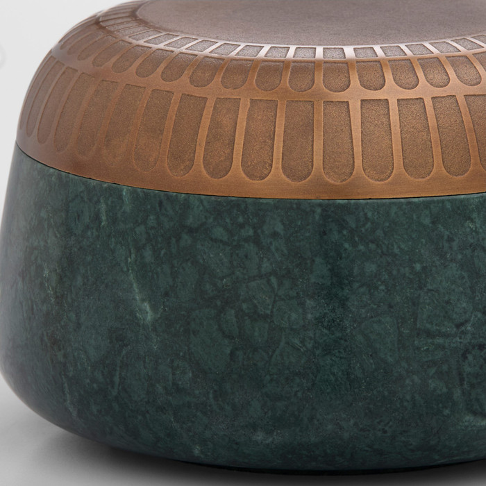 Small Sofia Box in Green Forest & Antique Brass by Cyan Design