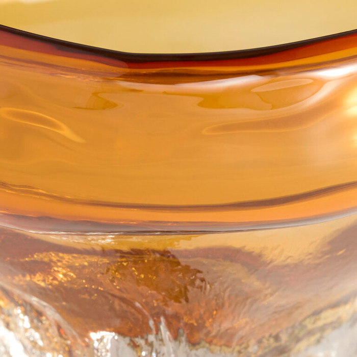 Medium Alistair Bowl in Amber Clear by Cyan Design