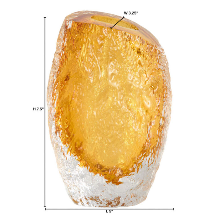 Small Baltic Vase in Amber Clear by Cyan Design