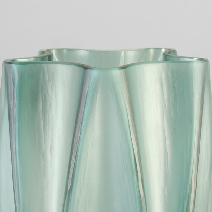 Medium Hoku Vase in Green by Cyan Design