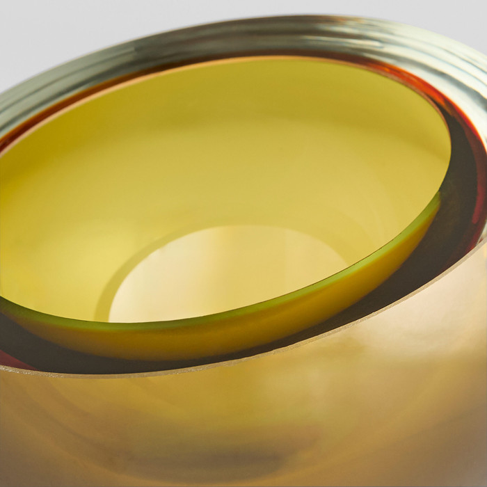 Medium Pluto Bowl in Green & Orange by Cyan Design