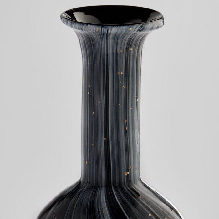 Large Infinity Vase in Black & Grey Gold by Cyan Design