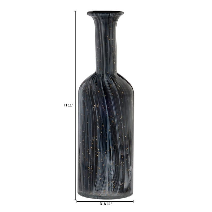 Large Infinity Vase in Black & Grey Gold by Cyan Design