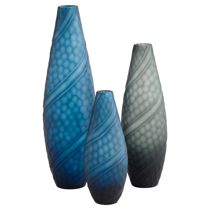 Medium Solano Vase in Blue by Cyan Design