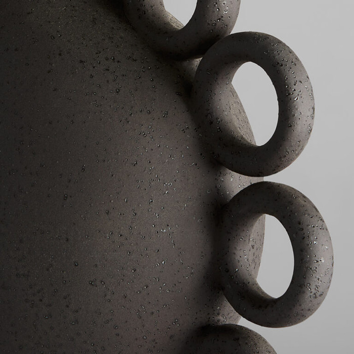 Small Ringlets Vase in Black by Cyan Design